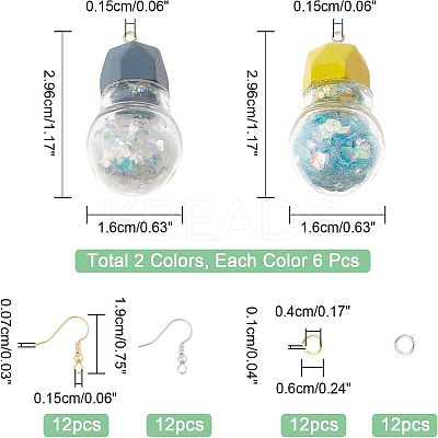 DIY Resin Dangle Earring Making Kits DIY-NB0005-53-1