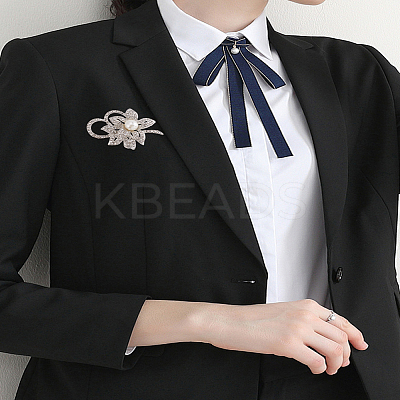 1Pc Flower Zinc Alloy Rhinestone Brooches JEWB-LP0004-13-1
