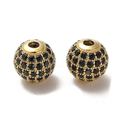 925 Sterling Silver Micro Pave Cubic Zirconia Beads STER-H110-24C-04G-1