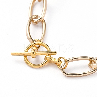 Unisex Aluminium Paperclip Chain Necklaces NJEW-JN02720-1