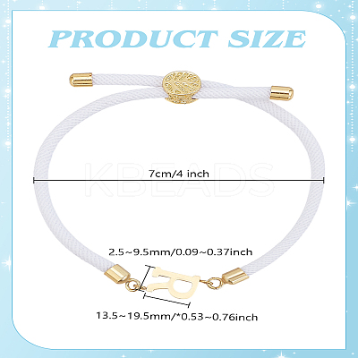 1pc Adjustable Nylon Cord Slider Bracelets for Women BJEW-LP0001-33R-G-1