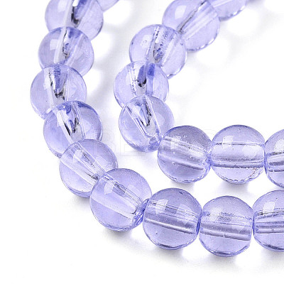 Baking Paint Transparent Glass Beads Strands DGLA-N006-6mm-06-1