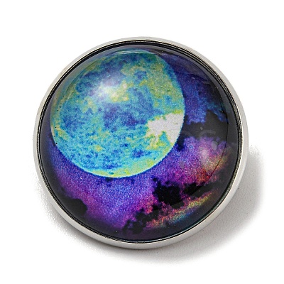 Round Glass Brooches FIND-Q096-01I-1