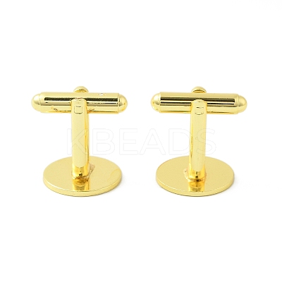 Rack Plating Brass Cuff Button KK-L151-10G-1