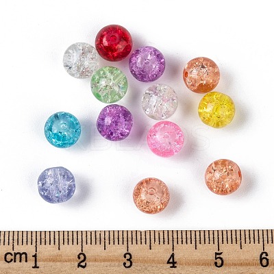 Transparent Crackle Glass Beads CCG-R001-10mm-M-1