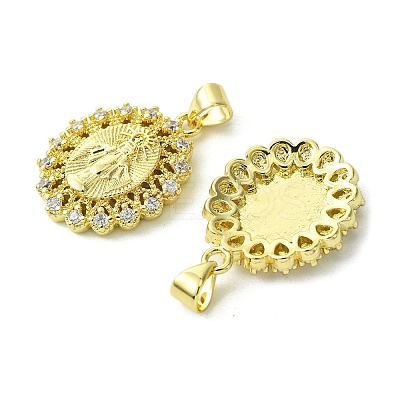 Brass Micro Pave Cubic Zirconia Pendants KK-H472-53G-G-1