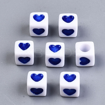 Opaque Acrylic European Beads OPDL-S078-09-1