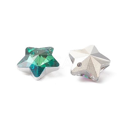 Electroplate Glass Charms GLAA-H104-A-1