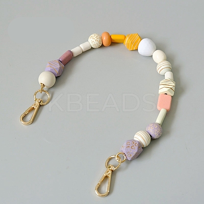 Wood & Resin Bead Bag Straps PURS-PW0010-10C-1