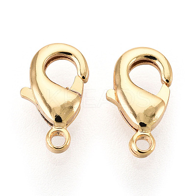 Brass Lobster Claw Clasps KK-YW0004-01A-G-1