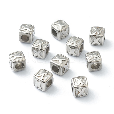 Tarnish Resistant 304 Stainless Steel European Beads STAS-H145-01X-P-1