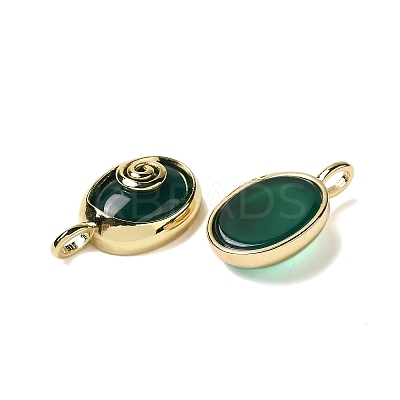 Natural & Synthetic Mixed Gemstone Oval Pendants G-K371-01G-1