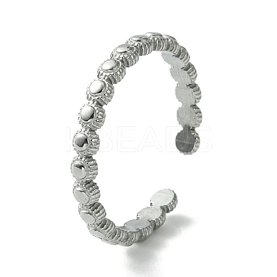 Non-Tarnish 304 Stainless Steel Open Cuff Ring RJEW-L110-047P-1