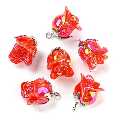Opaque Resin Pendants RESI-K031-04B-G-1
