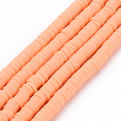 Handmade Polymer Clay Bead Strands X-CLAY-T002-6mm-46-1