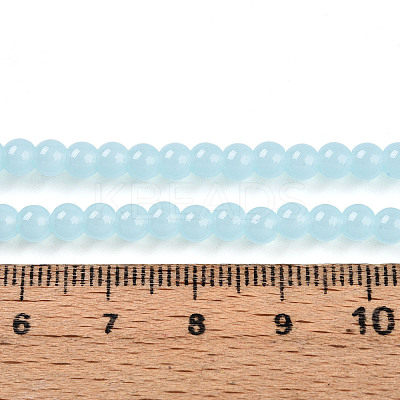 Imitation Jade Glass Beads Strands GLAA-T032-J4mm-04-1