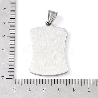 304 Stainless Steel Pendants STAS-O008-01F-1