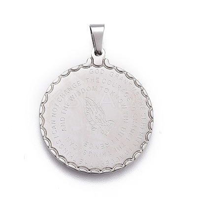 Non-Tarnish 304 Stainless Steel Pendants STAS-O120-04P-1