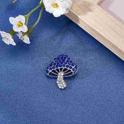 Cubic Zirconia Mushroom Brooch JBR102G-1