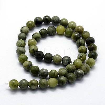 Natural Chinese Southern Jade Beads Strands G-I199-07-8mm-1
