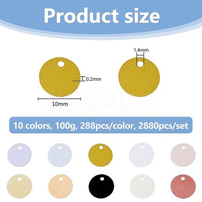 2880Pcs 10 Colors Ornament Accessories KY-DC0001-49B-1