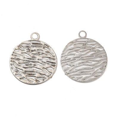 Long-Lasting Plated Brass Filigree Charms KK-K336-24P-1