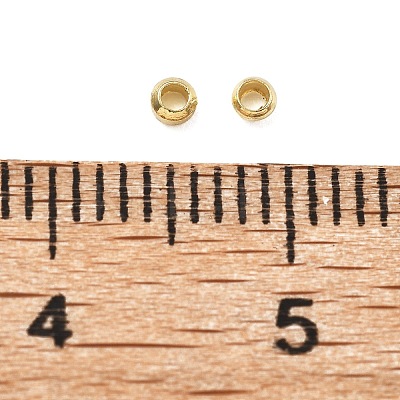 Brass Crimp Beads KK-S509-01G-02-1