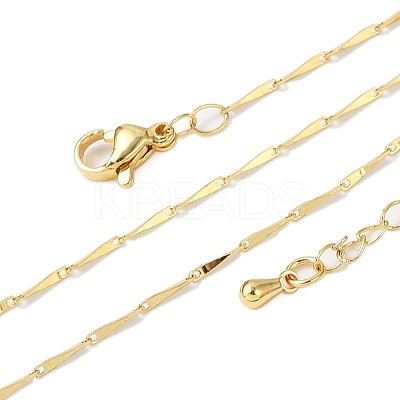 Brass Link Chain Necklaces for Women LS-NJEW-D302-35G-1