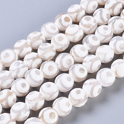 Tibetan Style 3-Eye dZi Beads TDZI-G341-10mm-02-1
