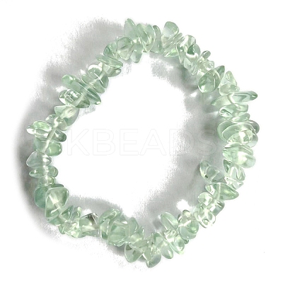 Natural Fluorite Stretch Bracelets PW-WG56138-13-1