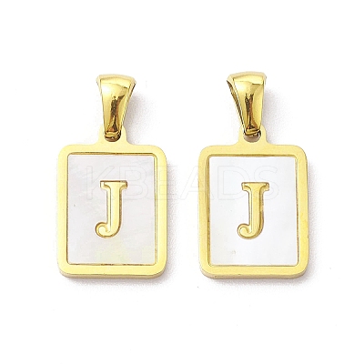 Ion Plating(IP) 304 Stainless Steel Pave Shell Pendants X-STAS-G327-01G-J-1