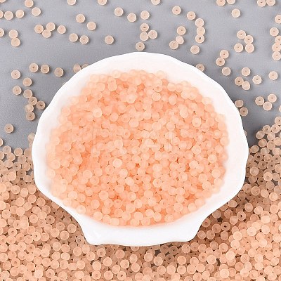 FGB Frosted Transparent Glass Seed Beads SEED-N013-04A-03-1