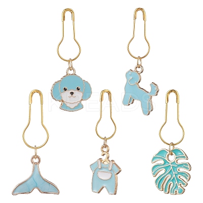 Alloy Enamel Pendant Decorations HJEW-JM00999-1