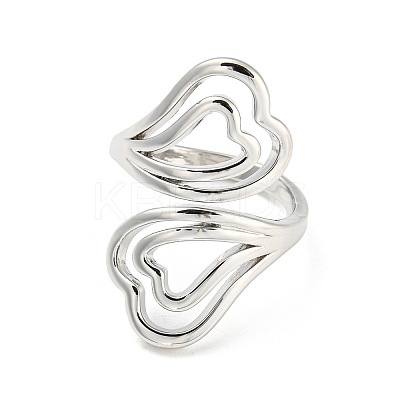 Brass Open Cuff Rings RJEW-I100-03P-1