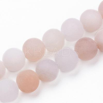 Natural Pink Aventurine Beads Strands G-F520-56-10mm-1