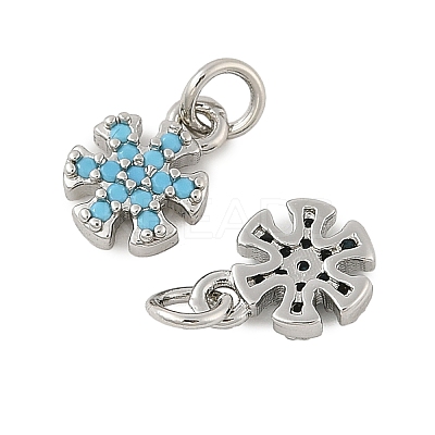 Brass Micro Pave Cubic Zirconia Pendants KK-U056-12P-1