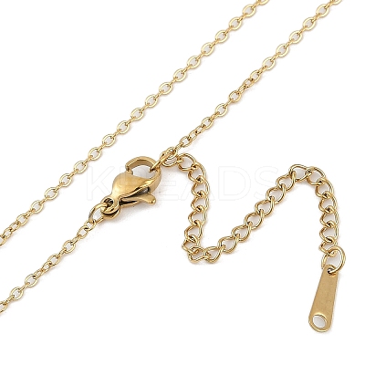 Halloween Series 202 Stainless Steel Cable Chain Ghost Pendant Necklaces LS-NJEW-S005-01G-C-1