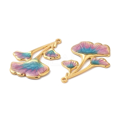 304 Stainless Steel Enamel Pendants STAS-K256-09G-03-1