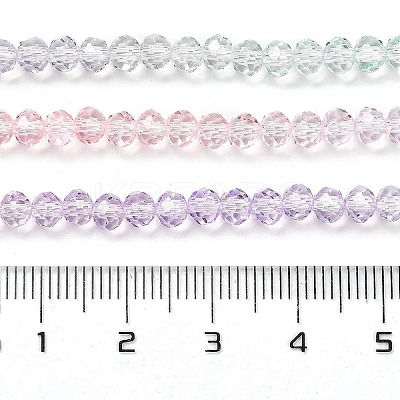 Transparent Painted Glass Beads Strands X1-DGLA-A034-T4mm-A23-1