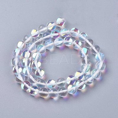 Synthetic Moonstone Beads Strands G-E468-H02-8mm-1