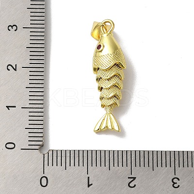 Brass Micro Pave Cubic Zirconia Pendants KK-H487-23G-02-1