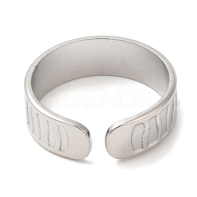 Non-Tarnish 304 Stainless Steel Open Cuff Rings RJEW-K245-72P-1