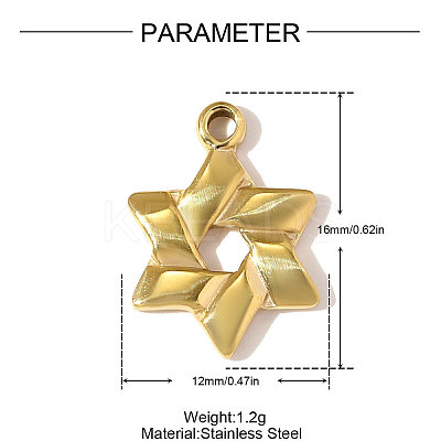304 Stainless Steel Pendants STAS-OY010-74G-1