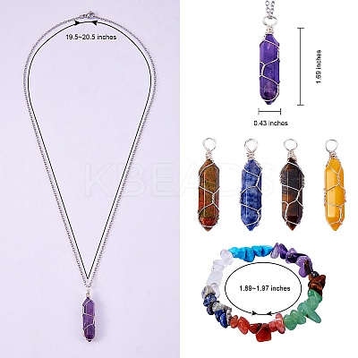 DIY Stone Jewelry Set Making Kit DIY-SZ0007-87-1