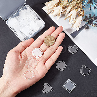 Transparent Acrylic Weaving Board DIY-PH0026-83-1