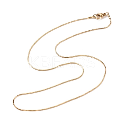 304 Stainless Steel Square Snake Chains Necklaces NJEW-P170-02G-10-1