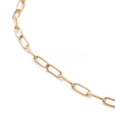 304 Stainless Steel Paperclip Chains Bracelet for Women X-BJEW-JB08325-1