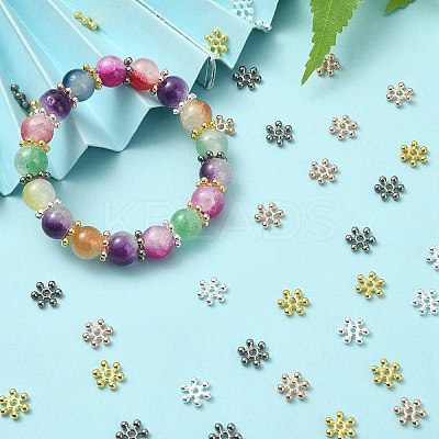 100Pcs 4 Colors Zinc Alloy Spacer Beads FIND-YW0004-20-1