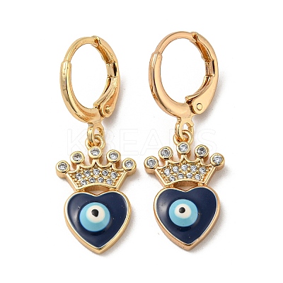Real 18K Gold Plated Brass Dangle Leverback Earrings EJEW-A033-08G-01-1