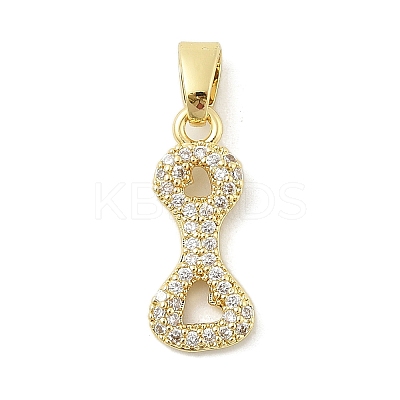 Brass Micro Pave Cubic Zirconia Pendants ZIRC-C012-01G-09-1